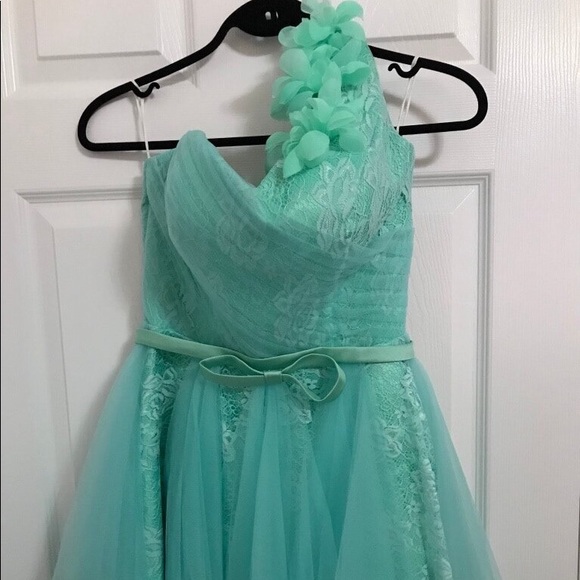 Turquoise Prom Dress - Picture 2 of 2